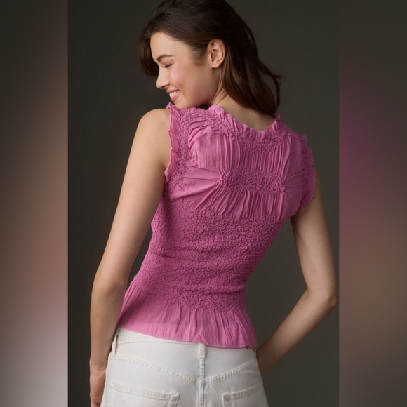 Anthropologie Textured Smocked Tank - Picture 2 of 3